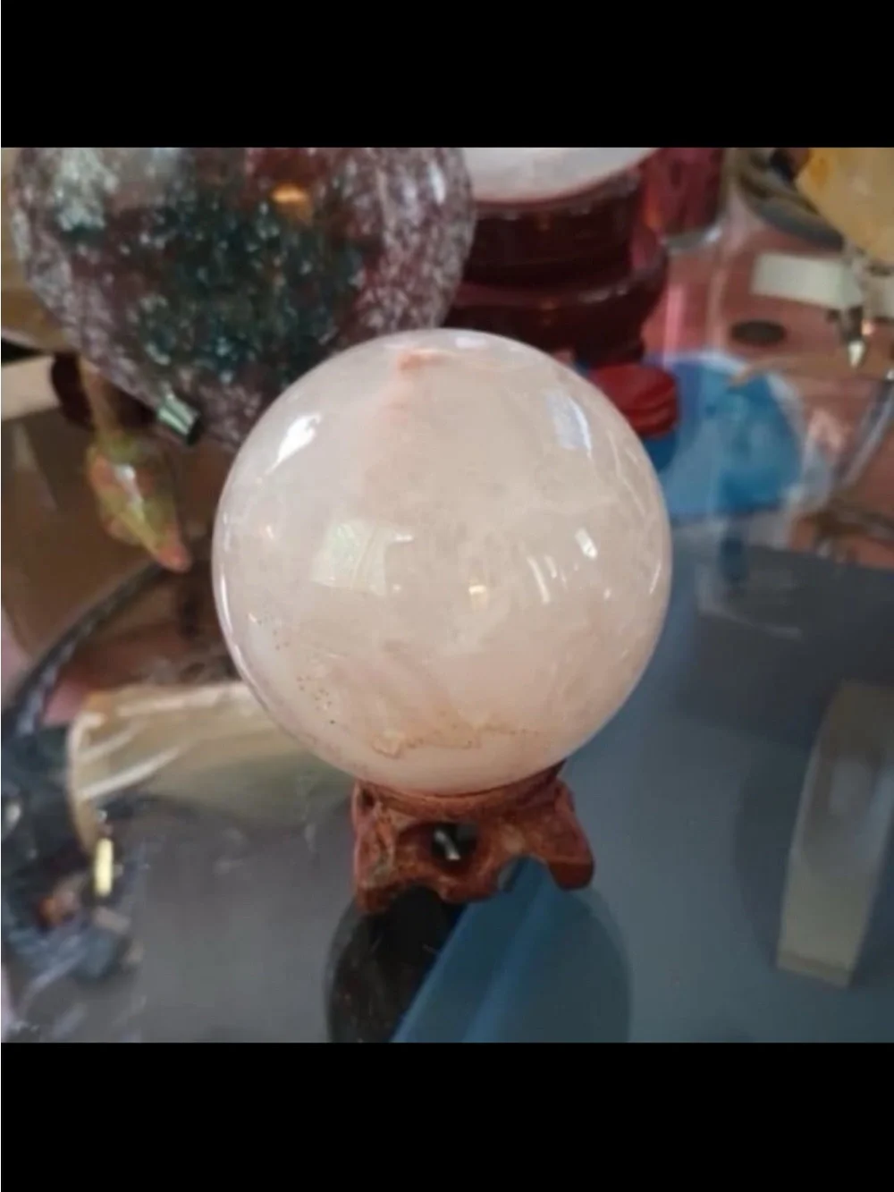 Pink amethyst sphere